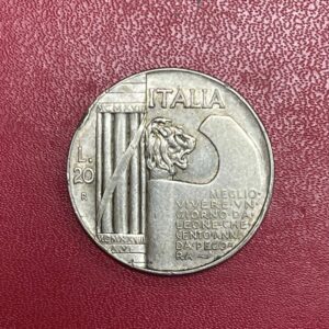 MET200</br>20 Lire</br>Vittorio Emanuel III</br>10th Anniversary - End of world war I</br> Etat TB+/TTB</br>20g, Argent 600°/°°