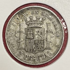 2 Pesetas 1870 SN-M