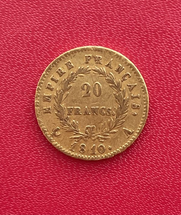20 Francs Or au revers Empire 1810 A