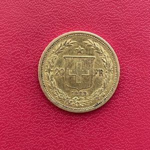 20 francs or suisse 1883