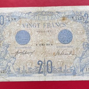 billet 20 Francs Bleu 1912