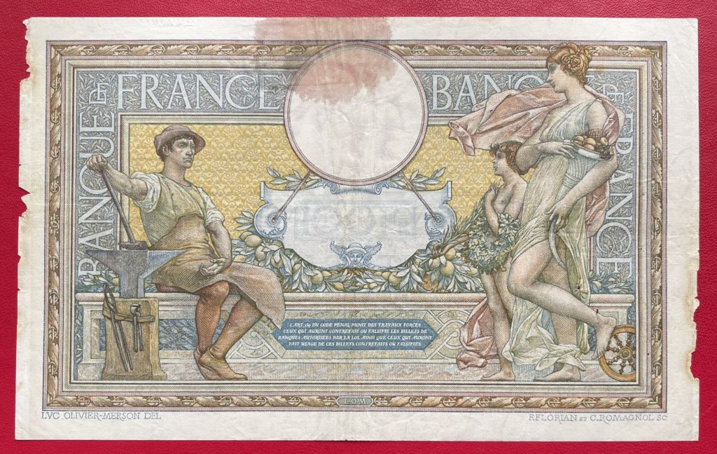 100 Francs LOM type 1906 avec LOM