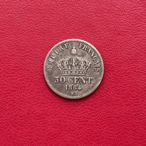 50 cts 1864 K Napoléon III