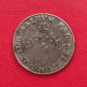 monnaie de 11 sols aux 4 couronnes de Strasbourg 1704 BB Louis XIV