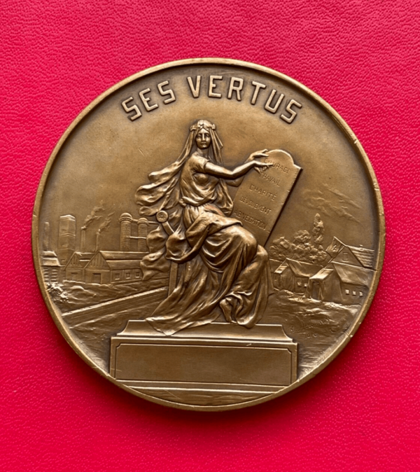 médaille en bronze 1918 La Femme pendant la Guerre, SES VERTUS