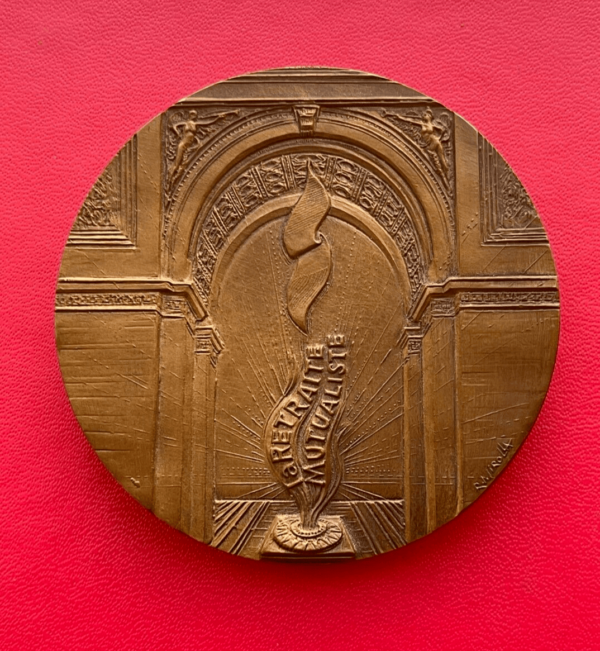 Belle médaille en Bronze, La Retraite Mutualiste 1891 - 1991